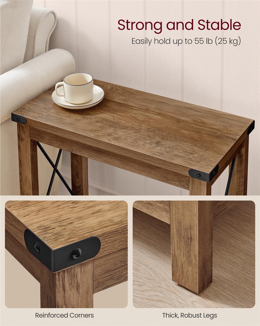 Side Table with Bottom Shelf