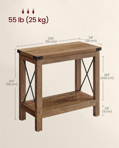 Side Table with Bottom Shelf