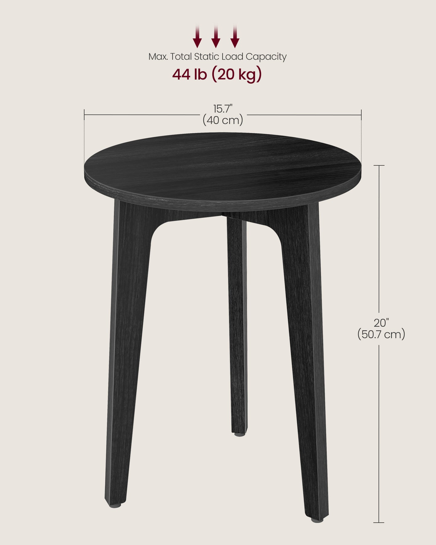MAEZO Collection - Small Side Table, Round End Table