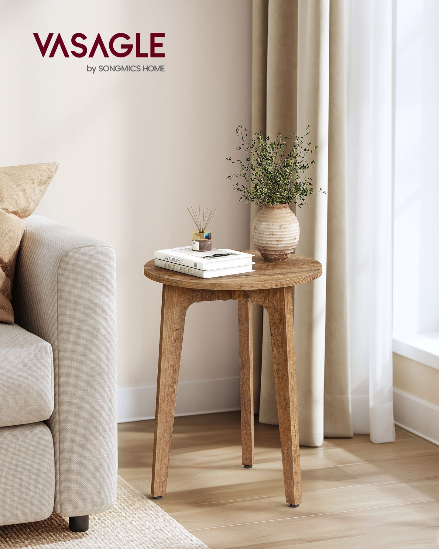 MAEZO Collection - Small Side Table, Round End Table