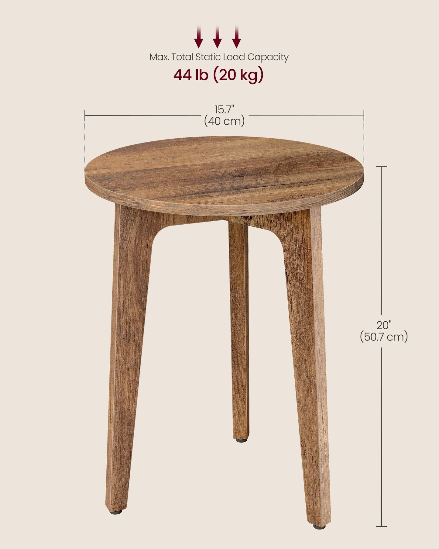 MAEZO Collection - Small Side Table, Round End Table