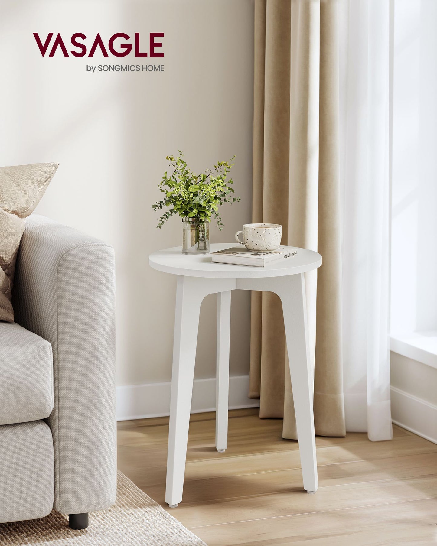 MAEZO Collection - Small Side Table, Round End Table