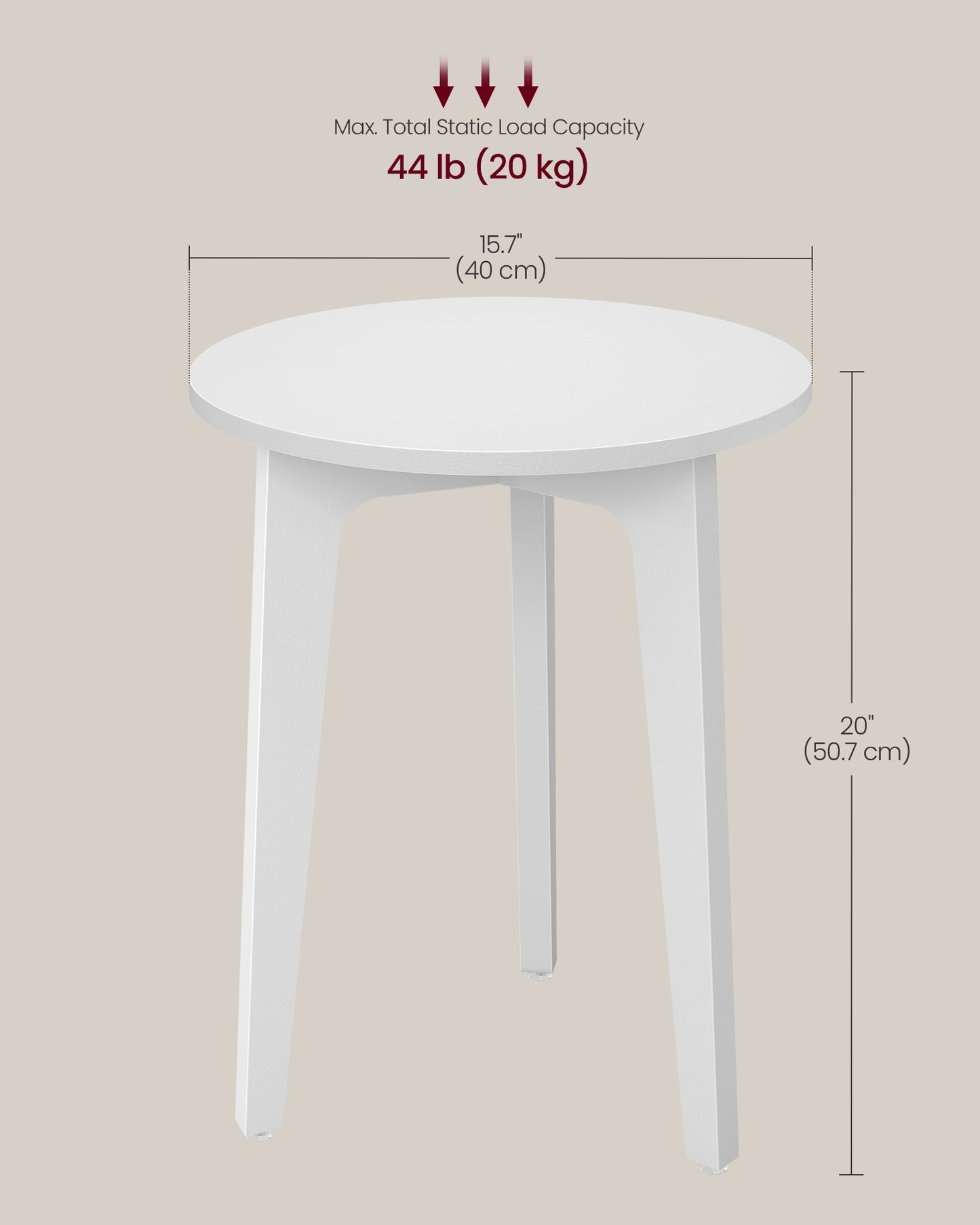 MAEZO Collection - Small Side Table, Round End Table