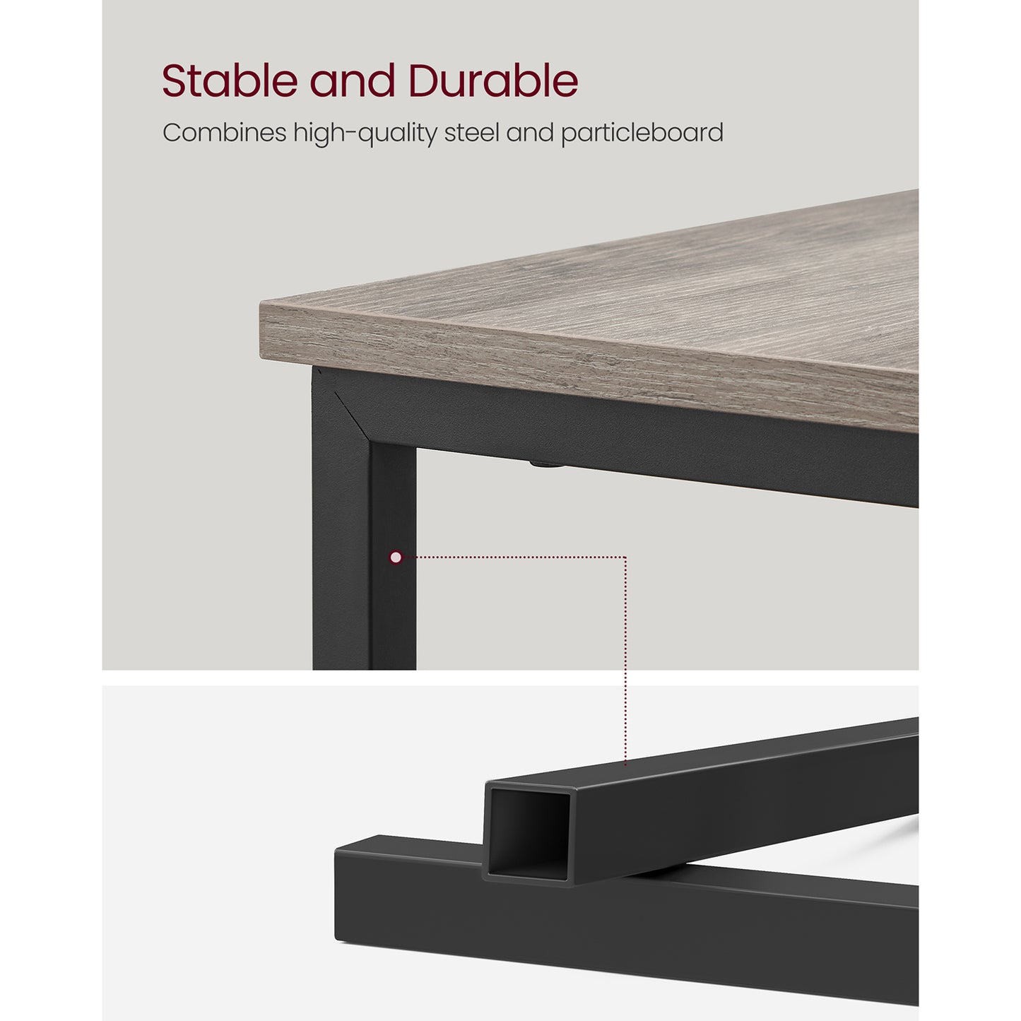 Narrow End Table with Charging Station and 2 Drawers - HWLEXTRA 
