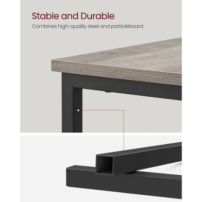 Narrow End Table with Charging Station and 2 Drawers - HWLEXTRA 