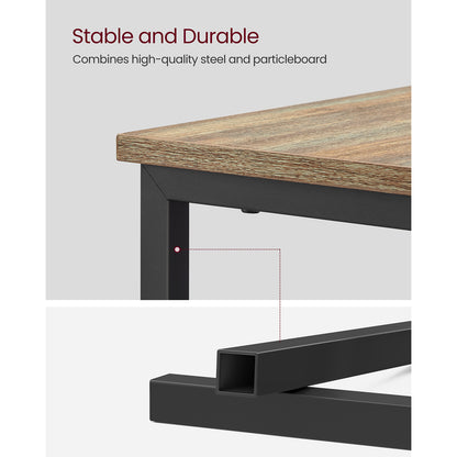 Narrow End Table with Charging Station and 2 Drawers - HWLEXTRA 