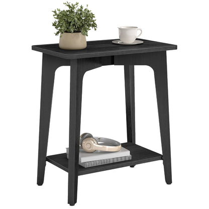 MAEZO Collection - Side Table, 2-Tier Small Rectangular End Table