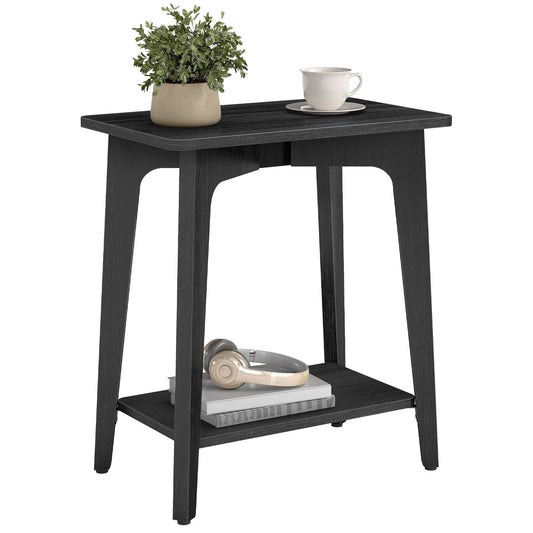 MAEZO Collection - Side Table, 2-Tier Small Rectangular End Table