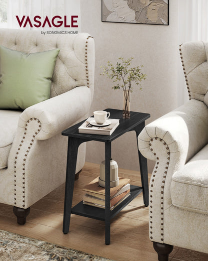 MAEZO Collection - Side Table, 2-Tier Small Rectangular End Table