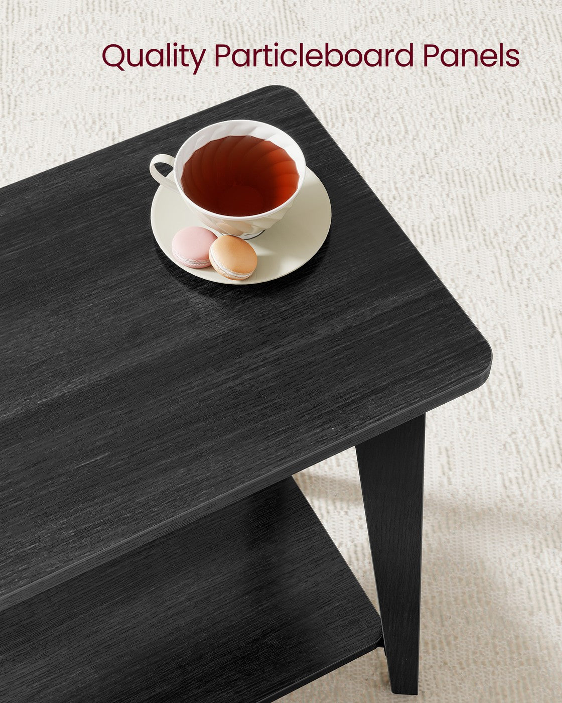 MAEZO Collection - Side Table, 2-Tier Small Rectangular End Table