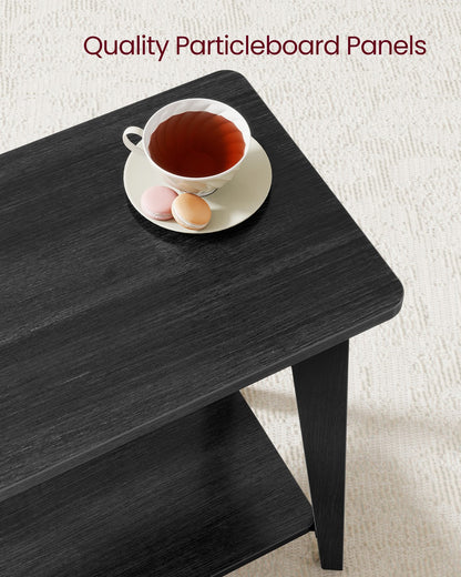 MAEZO Collection - Side Table, 2-Tier Small Rectangular End Table
