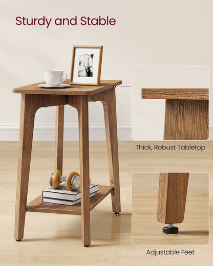 MAEZO Collection - Side Table, 2-Tier Small Rectangular End Table
