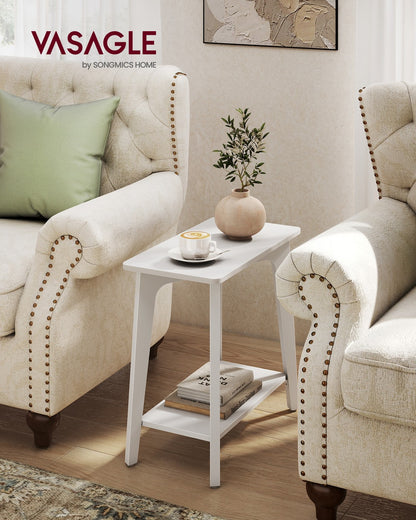 MAEZO Collection - Side Table, 2-Tier Small Rectangular End Table