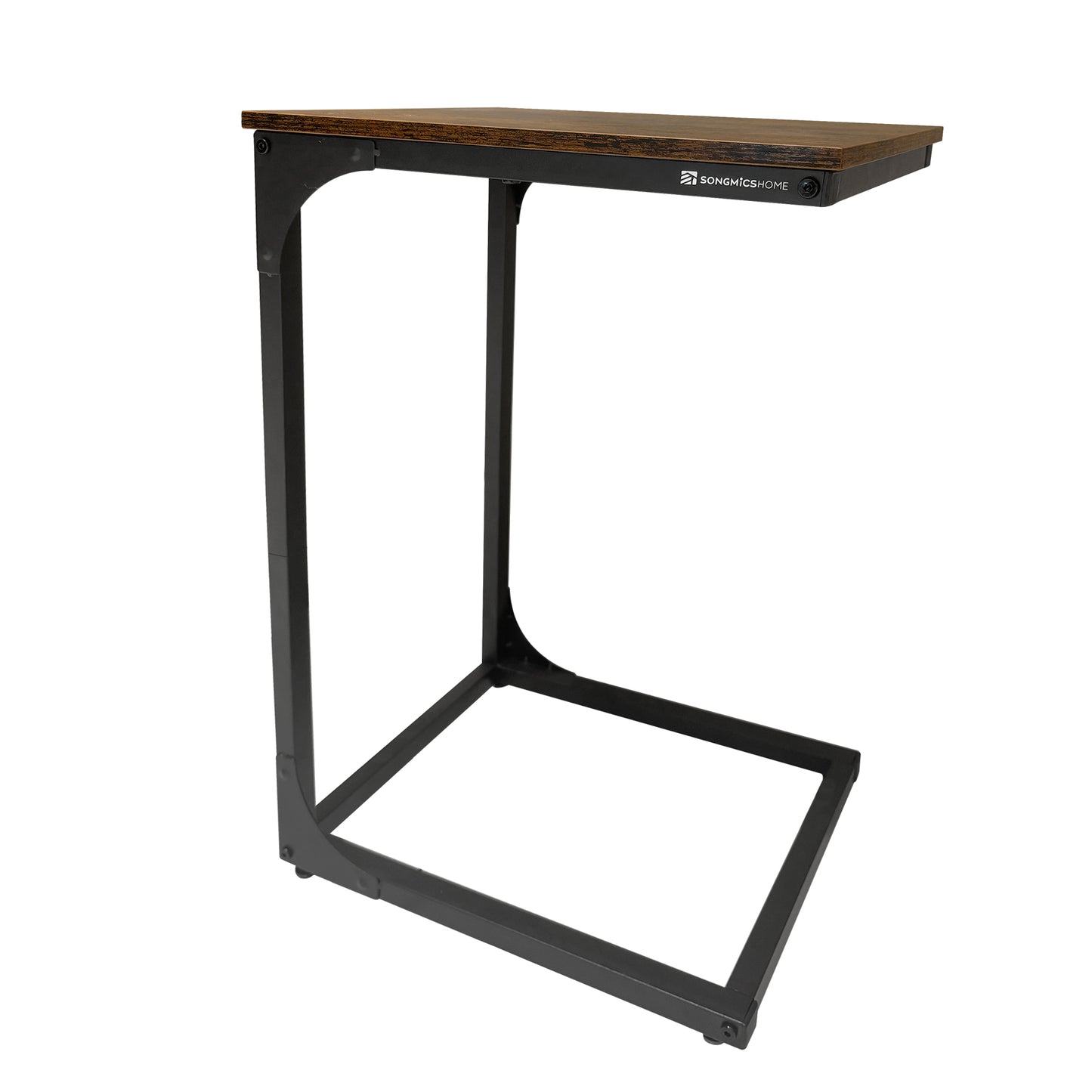 C-Shaped End Table with Metal Frame - image 1