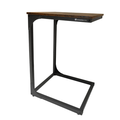 C-Shaped End Table with Metal Frame - image 1