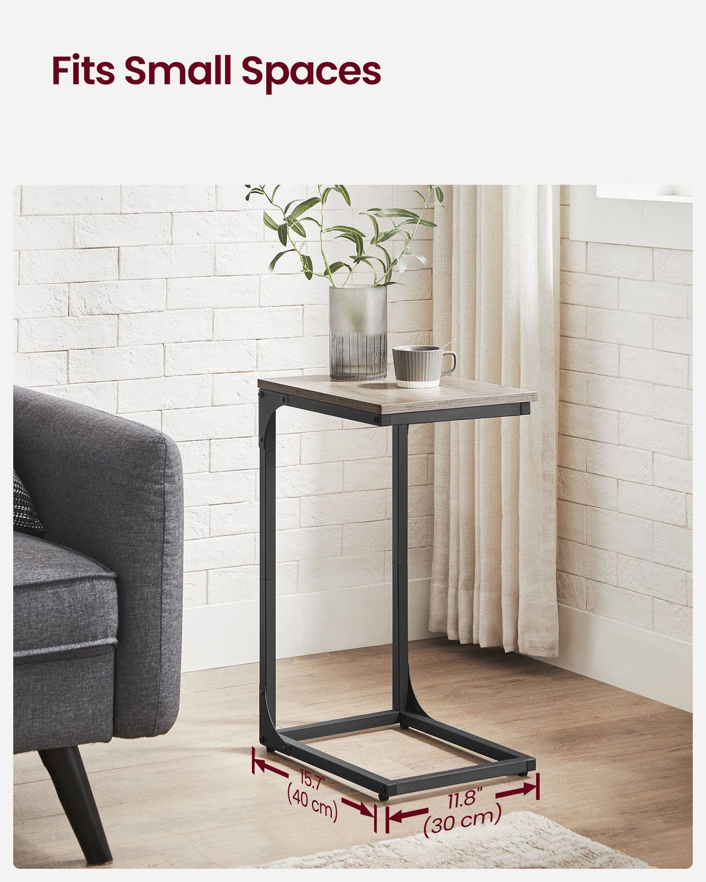 C-Shaped End Table - HWLEXTRA 