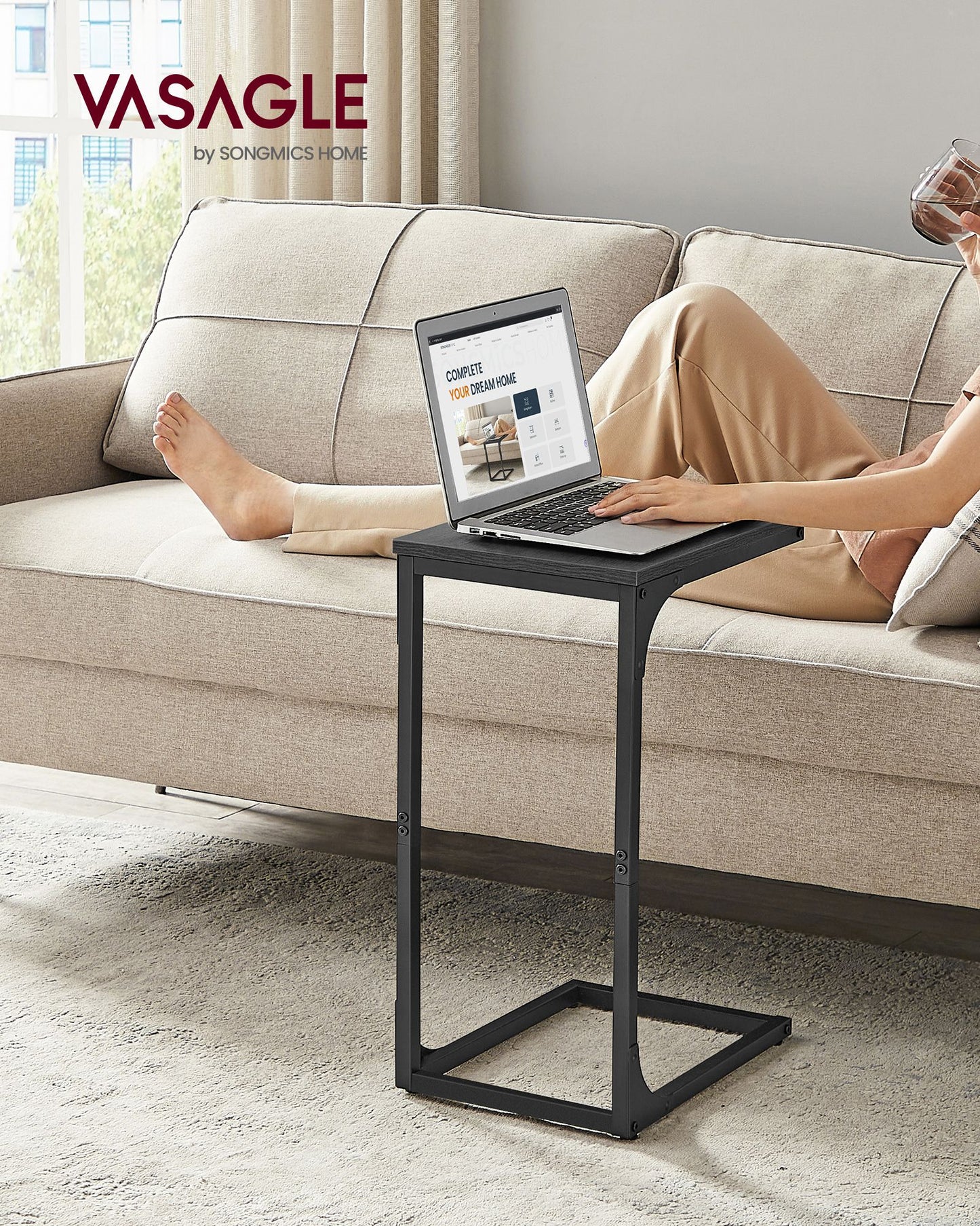 C-Shaped End Table - HWLEXTRA 
