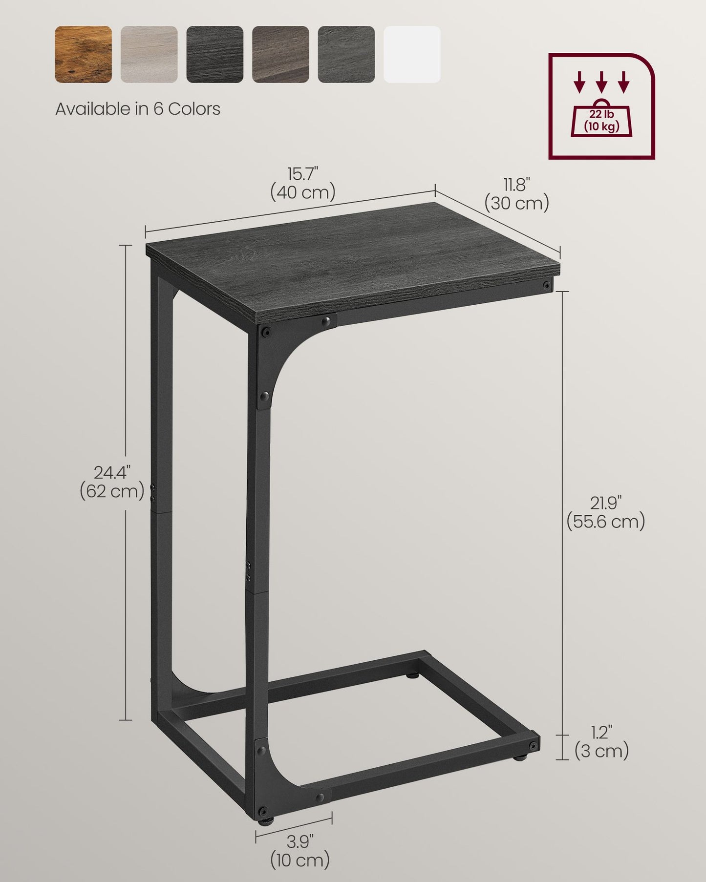 C-Shaped End Table - HWLEXTRA 