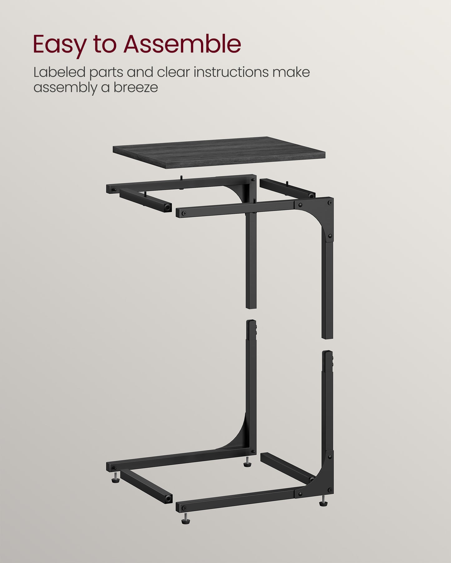 C-Shaped End Table - HWLEXTRA 