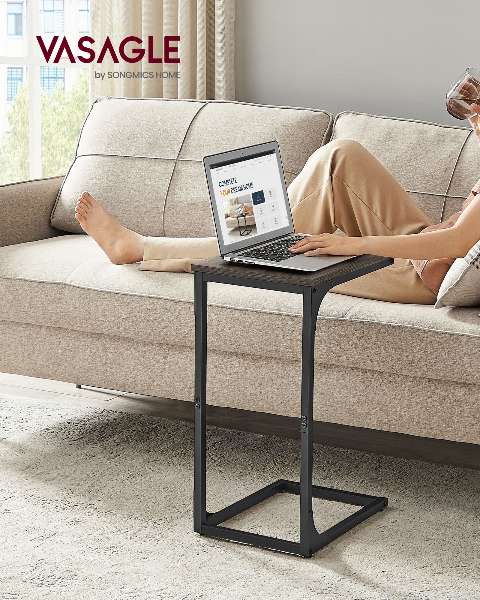 C-Shaped End Table - HWLEXTRA 