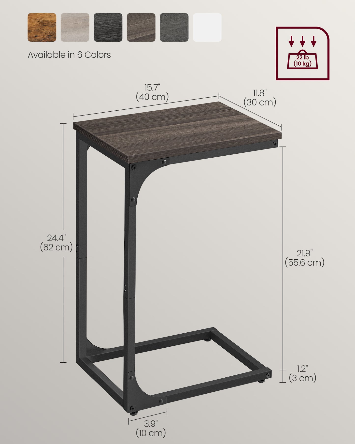 C-Shaped End Table - HWLEXTRA 