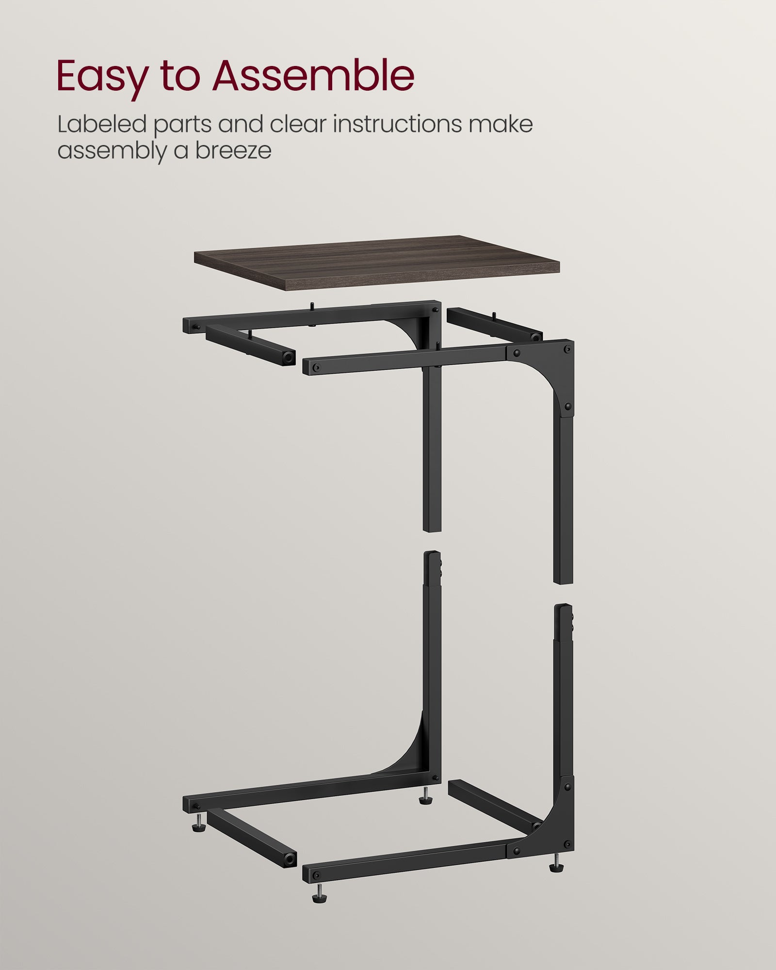 C-Shaped End Table - HWLEXTRA 