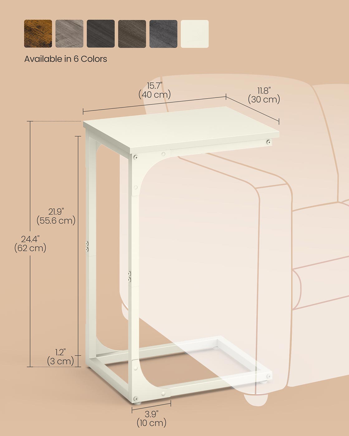 C-Shaped End Table - HWLEXTRA 