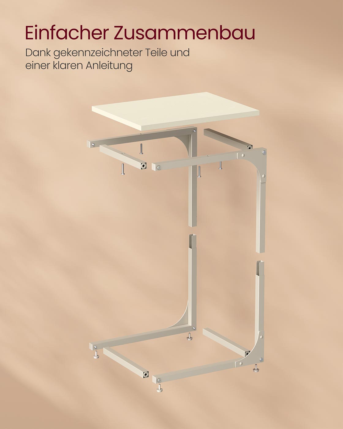 C-Shaped Slim Side Table