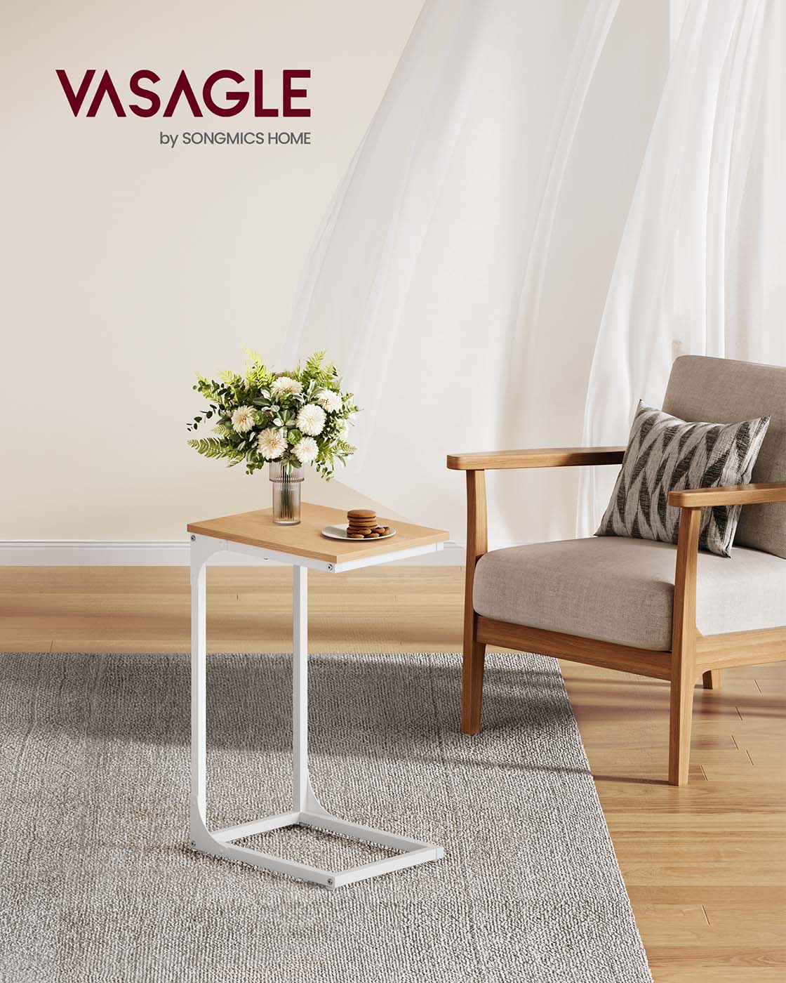 C-Shaped End Table - HWLEXTRA 