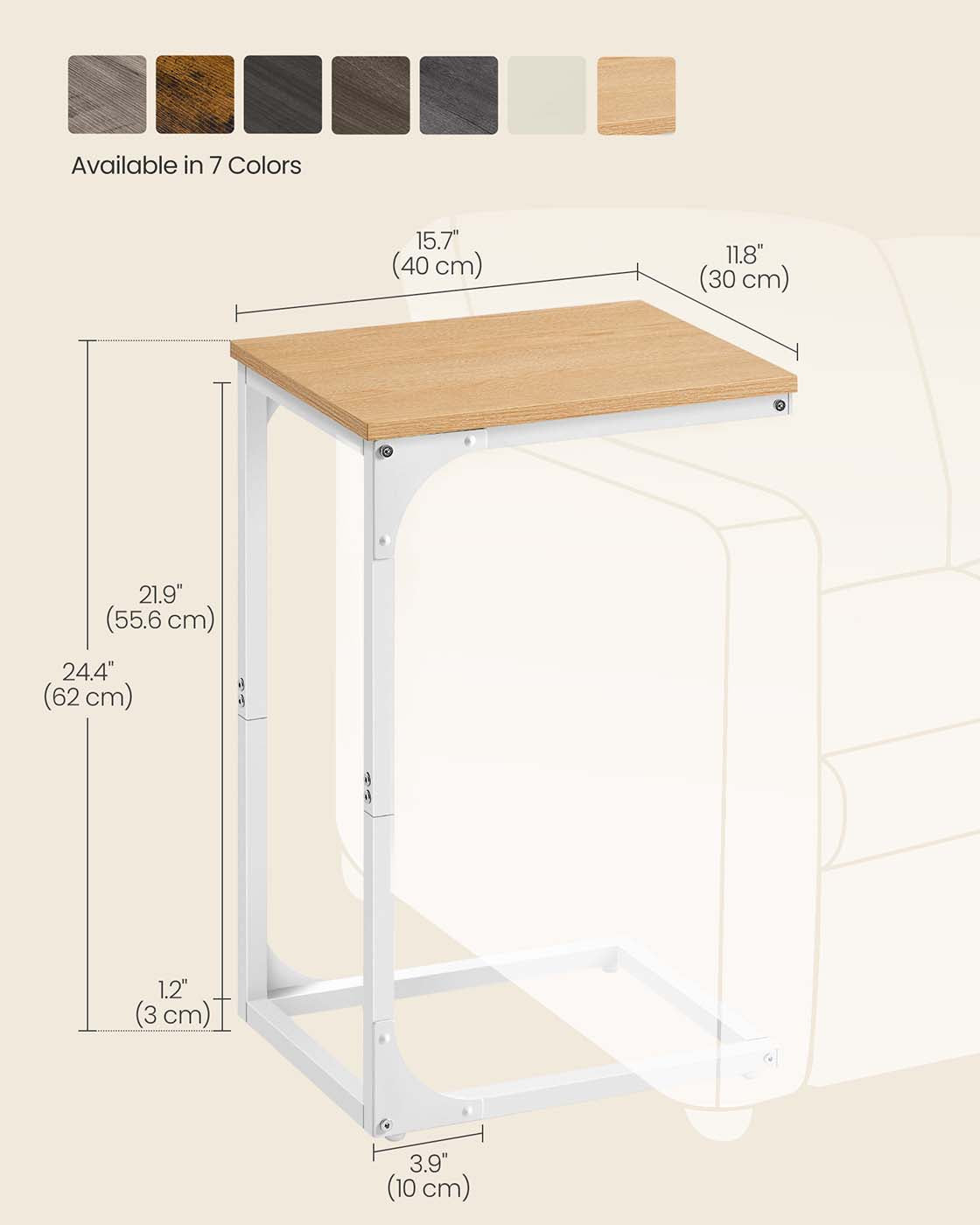 C-Shaped End Table - HWLEXTRA 