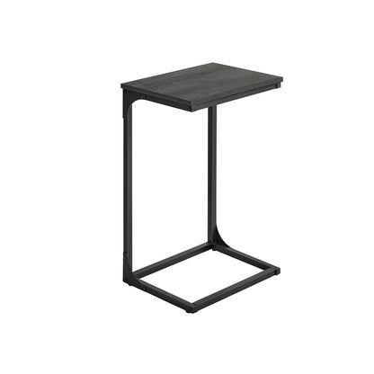 C-Shaped End Table with Metal Frame