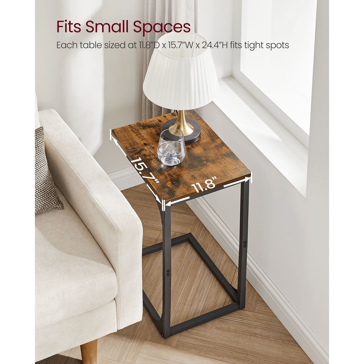 Set of 2 C-Shaped End Table - HWLEXTRA 