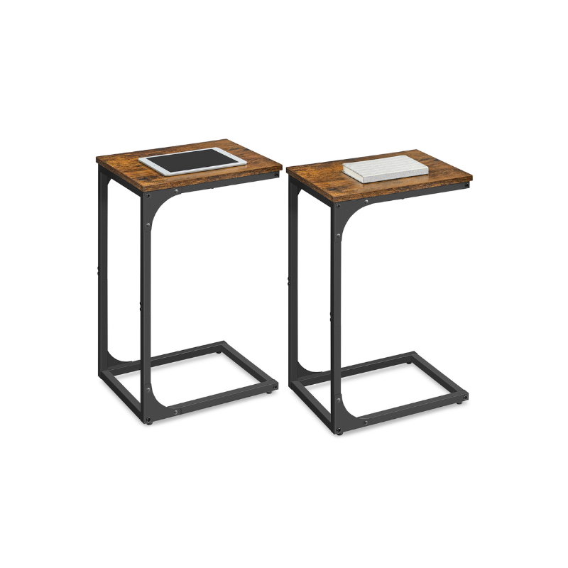 Set of 2 C-Shaped End Table