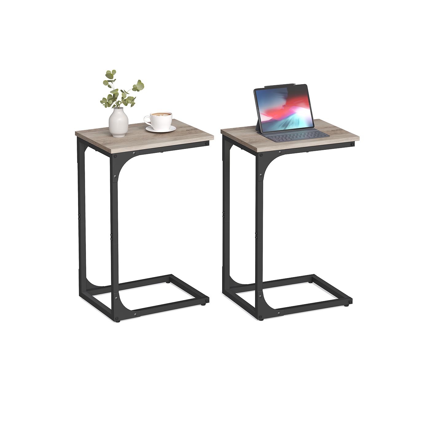 Set of 2 C-Shaped End Table - HWLEXTRA 