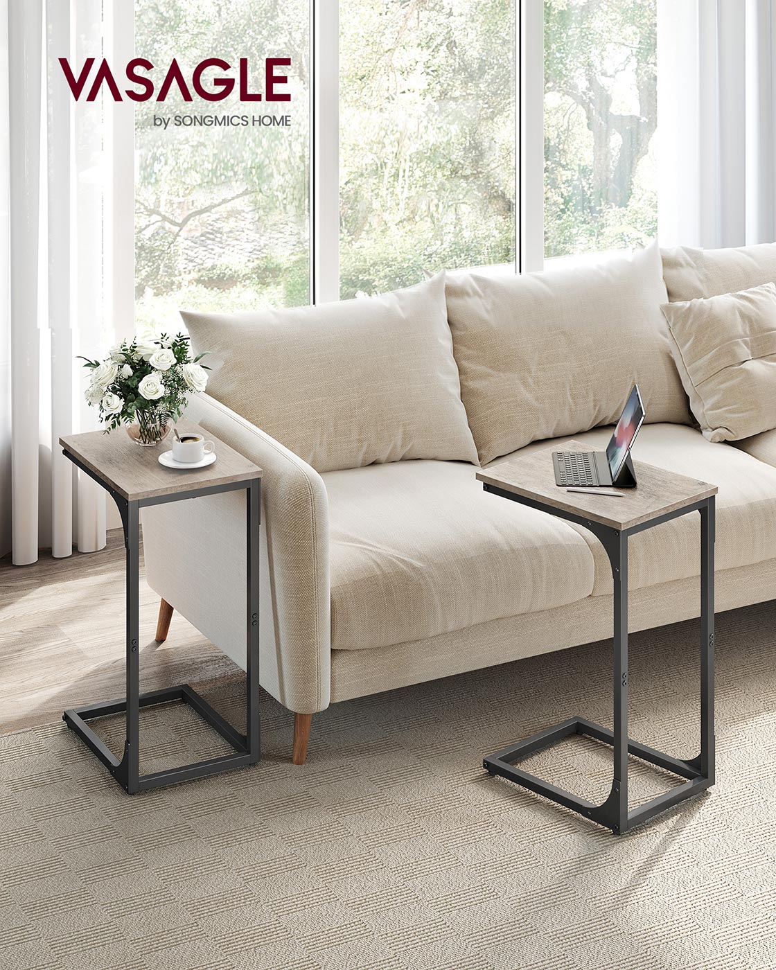 Set of 2 C-Shaped End Table - HWLEXTRA 