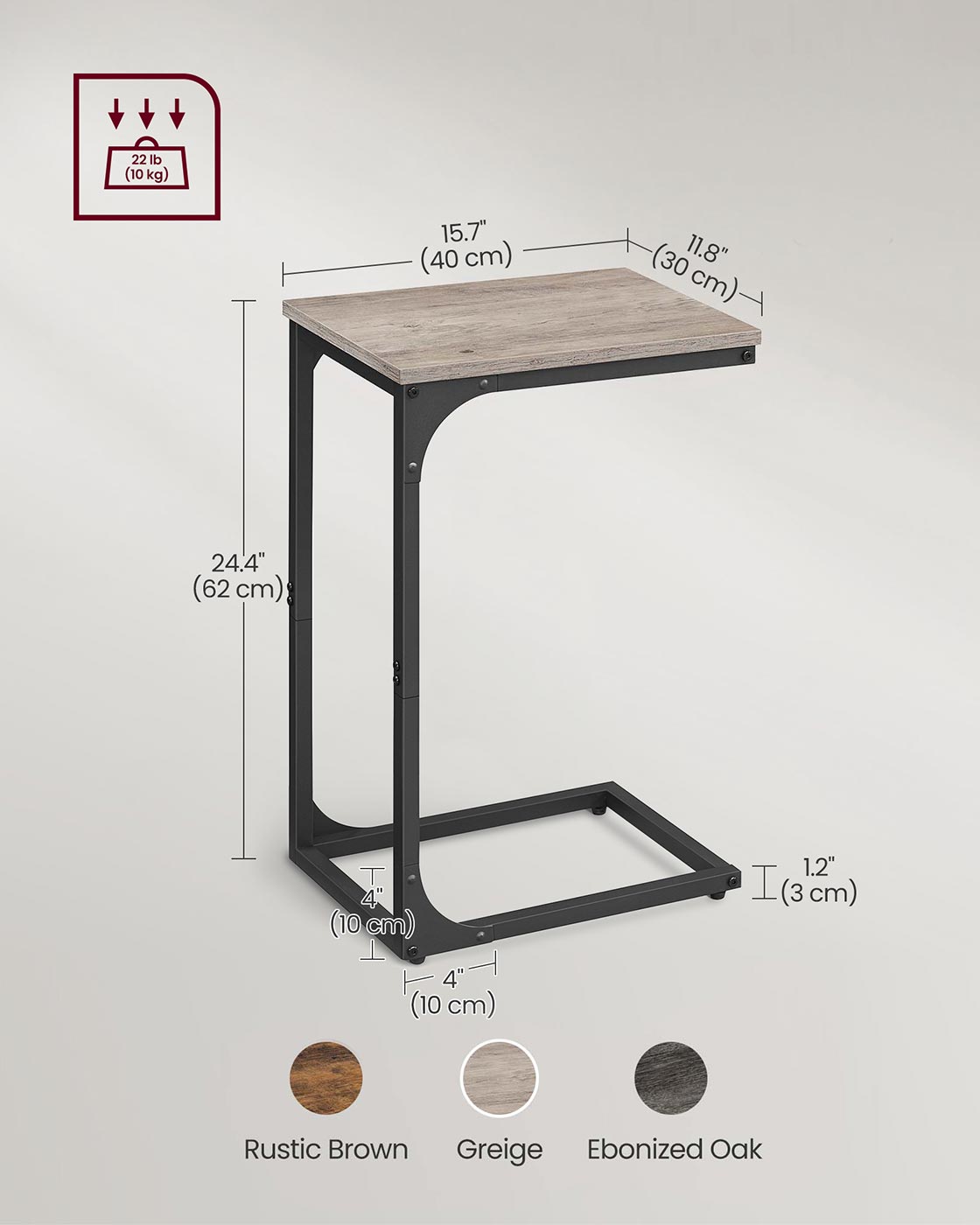 Set of 2 C-Shaped End Table - HWLEXTRA 