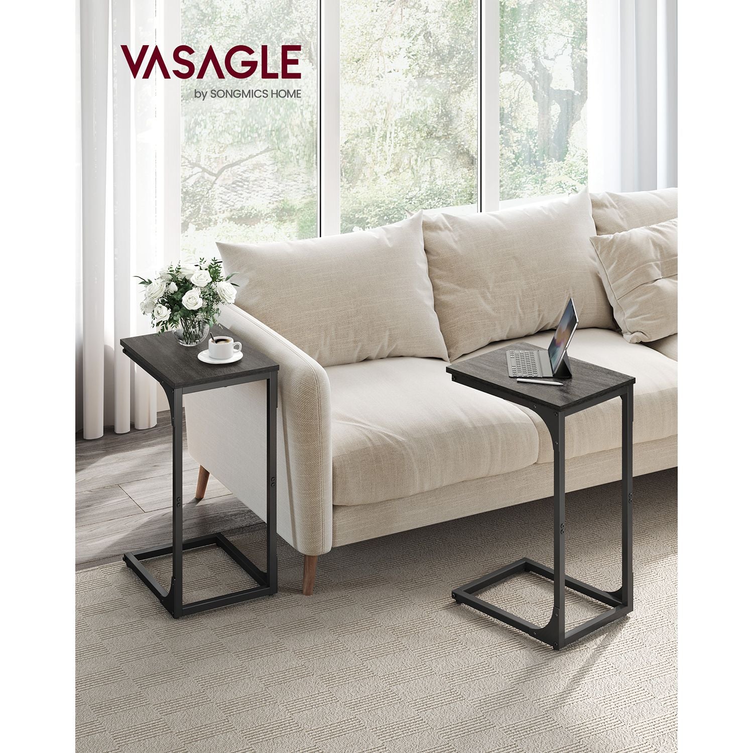Set of 2 C-Shaped End Table - HWLEXTRA 