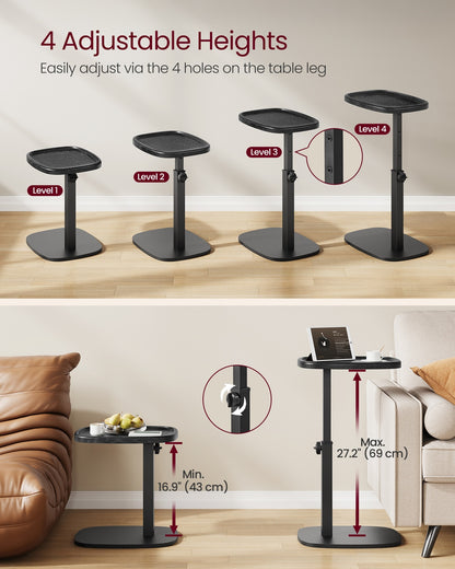 Couch Table, C-Shaped Sofa Side End Table, Bedside Table - image 10
