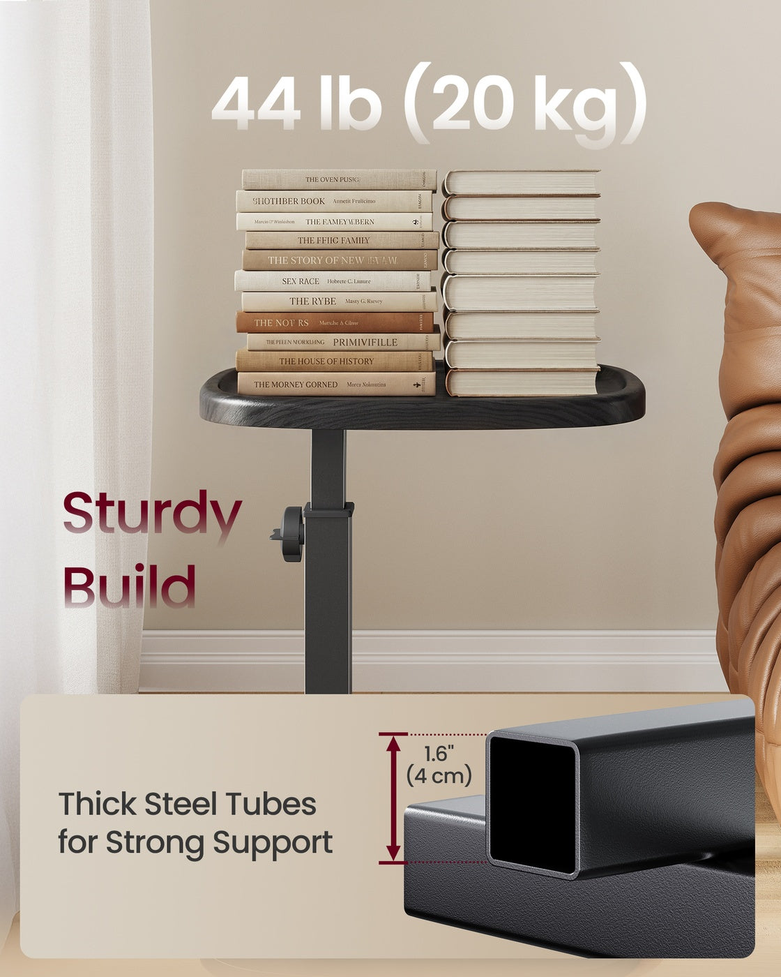 Couch Table, C-Shaped Sofa Side End Table, Bedside Table - image 11