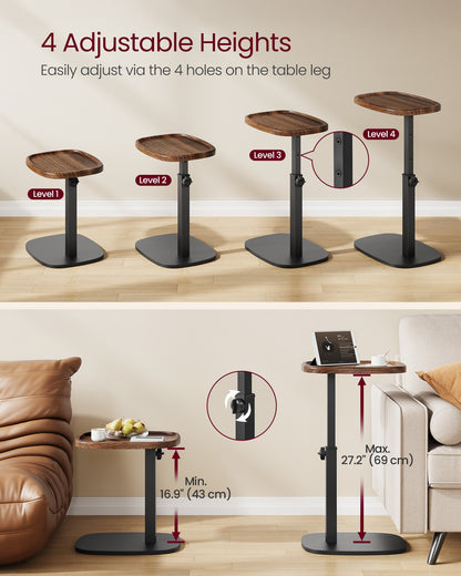 Couch Table, C-Shaped Sofa Side End Table, Bedside Table - image 3