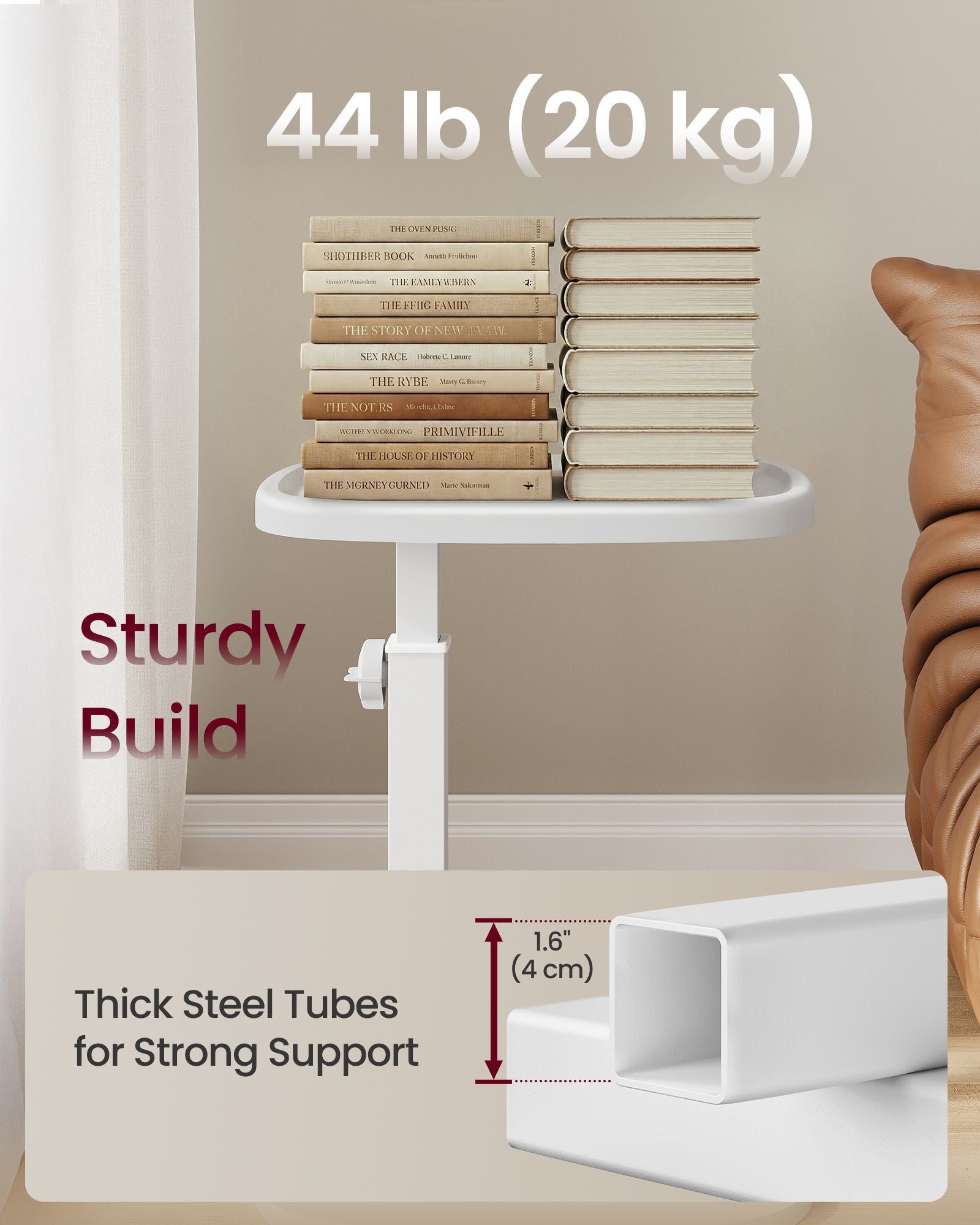 Couch Table, C-Shaped Sofa Side End Table, Bedside Table - image 18
