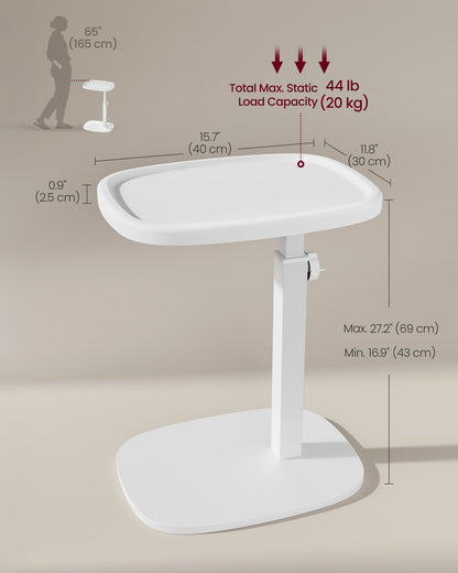 Couch Table, C-Shaped Sofa Side End Table, Bedside Table - image 19