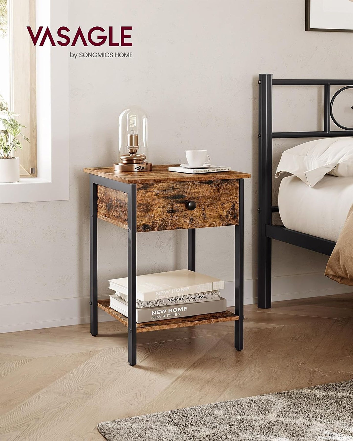 Rustic Brown Nightstand - image 3