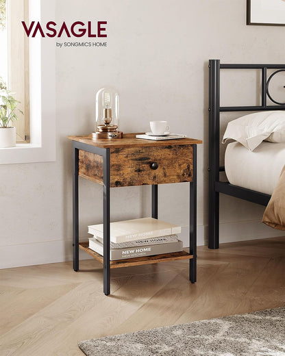 Rustic Brown Nightstand - image 3