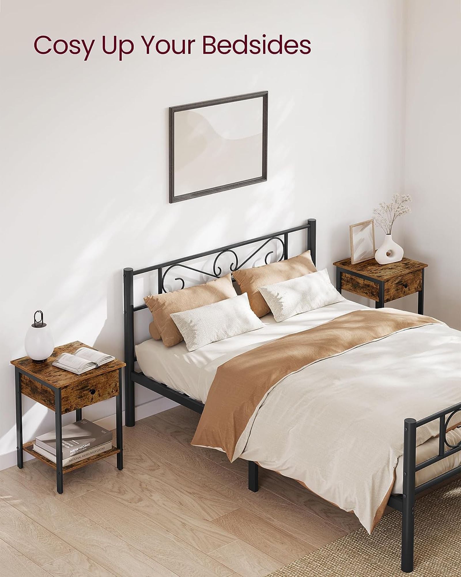Rustic Brown Nightstand - image 4