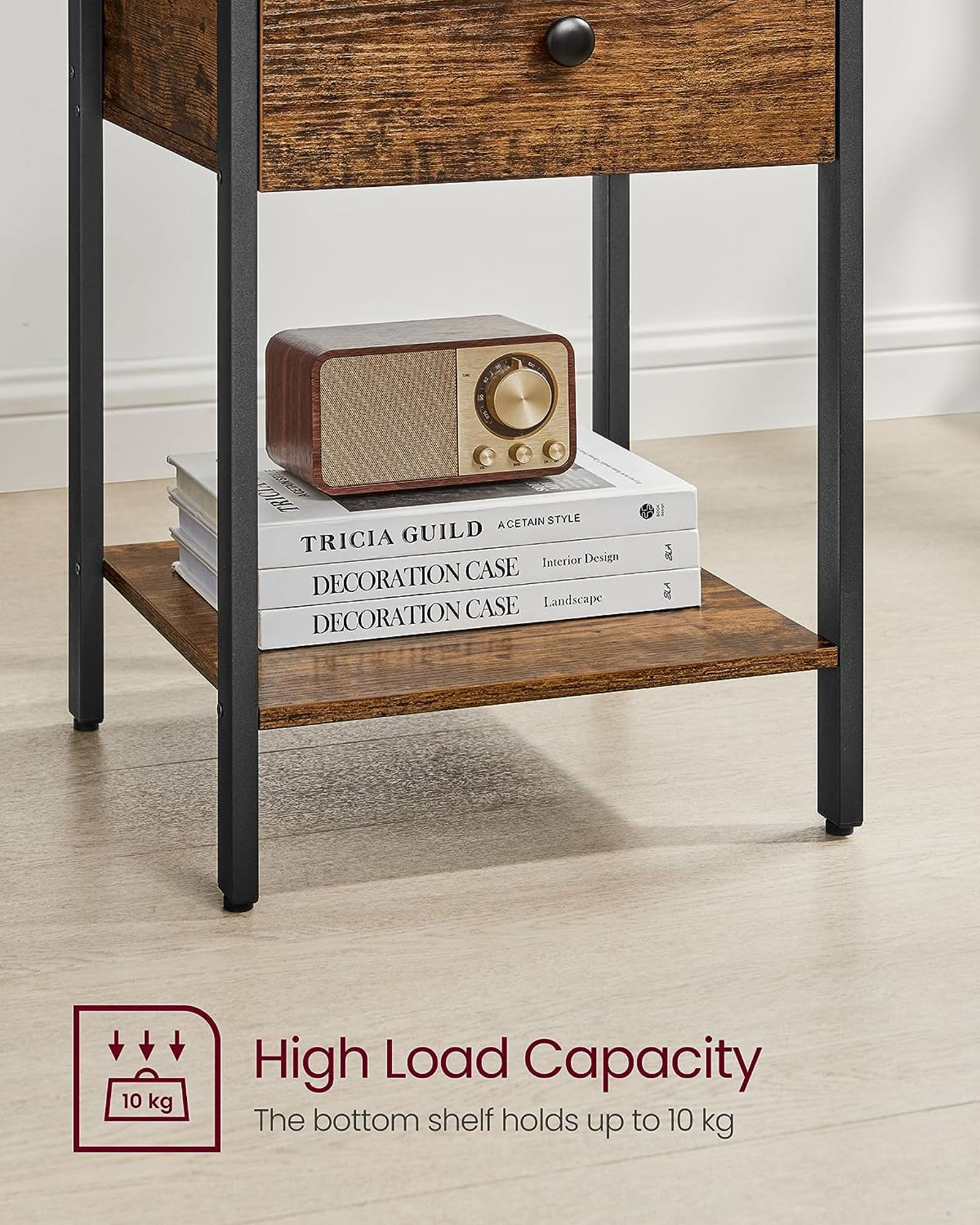 Rustic Brown Nightstand - image 6