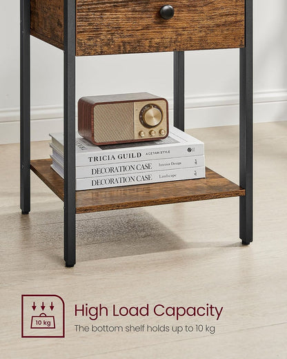Rustic Brown Nightstand - image 6