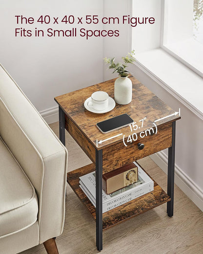 Rustic Brown Nightstand - image 7