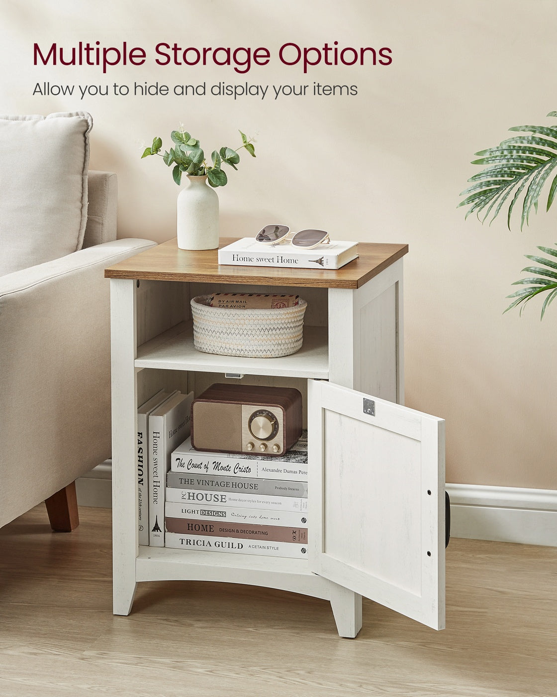 Farmhouse Nightstand with Barn Door