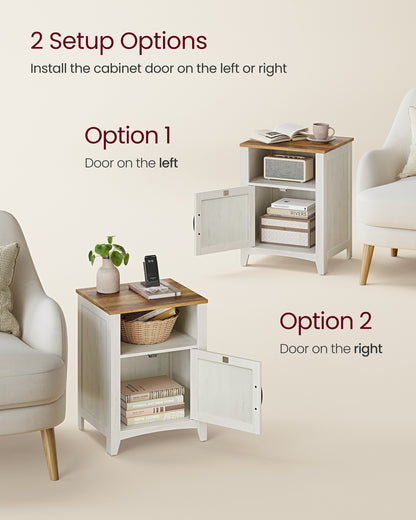 Farmhouse Nightstand with Barn Door